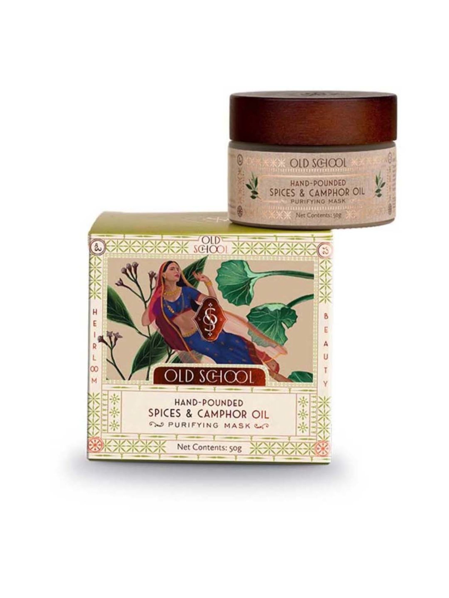 Old School Rituals Purifying Hand-Pounded Spices & Camphor Oil Purifying Mask - 50 gm