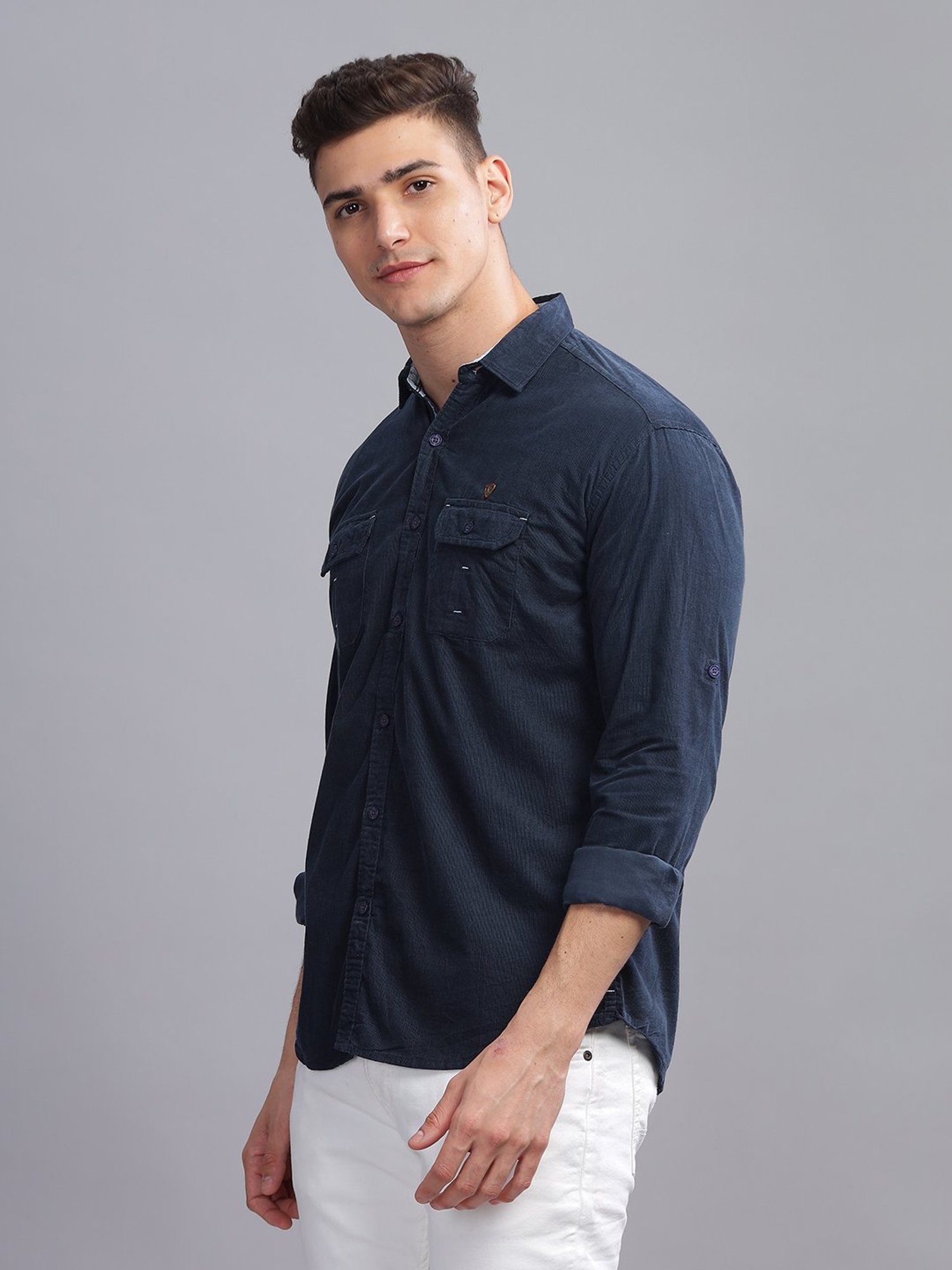 Kuons Avenue Navy Slim Fit Shirt