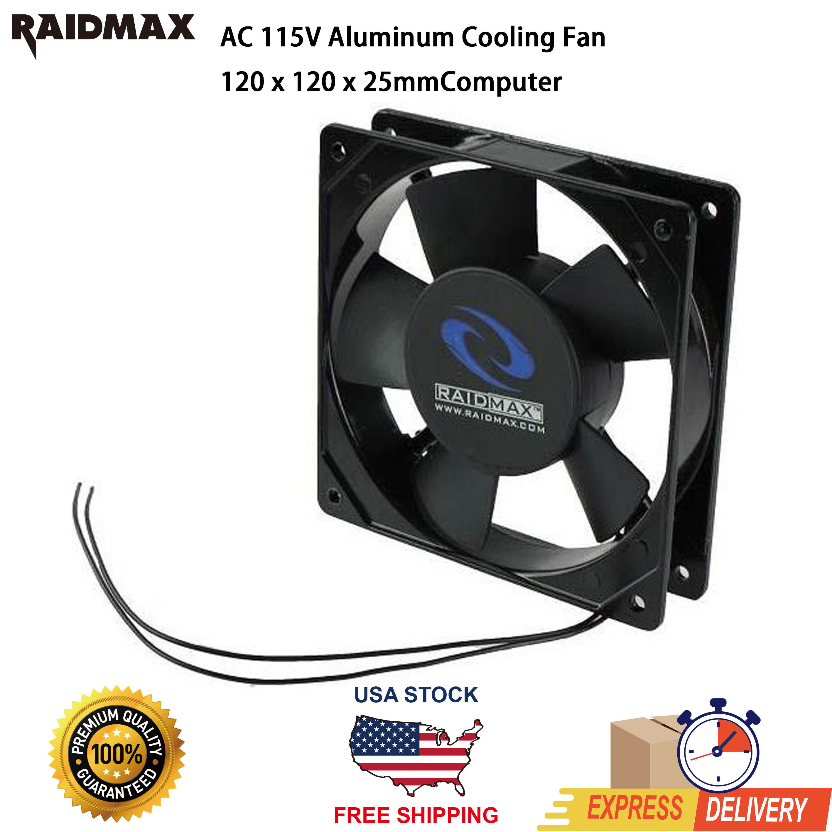 12v 80mm Cooling Fan Long Wire 80x80x10mm DC PC Computer Case Cooler 8010 2-Pin