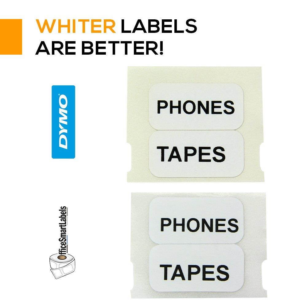 Dymo Compatible 30333 LabelWriter Self-Adhesive White Extra Small 2-Up Multipurpose Labels, 1/2" x 1" (4 Rolls, 1000 Labels Per Roll)