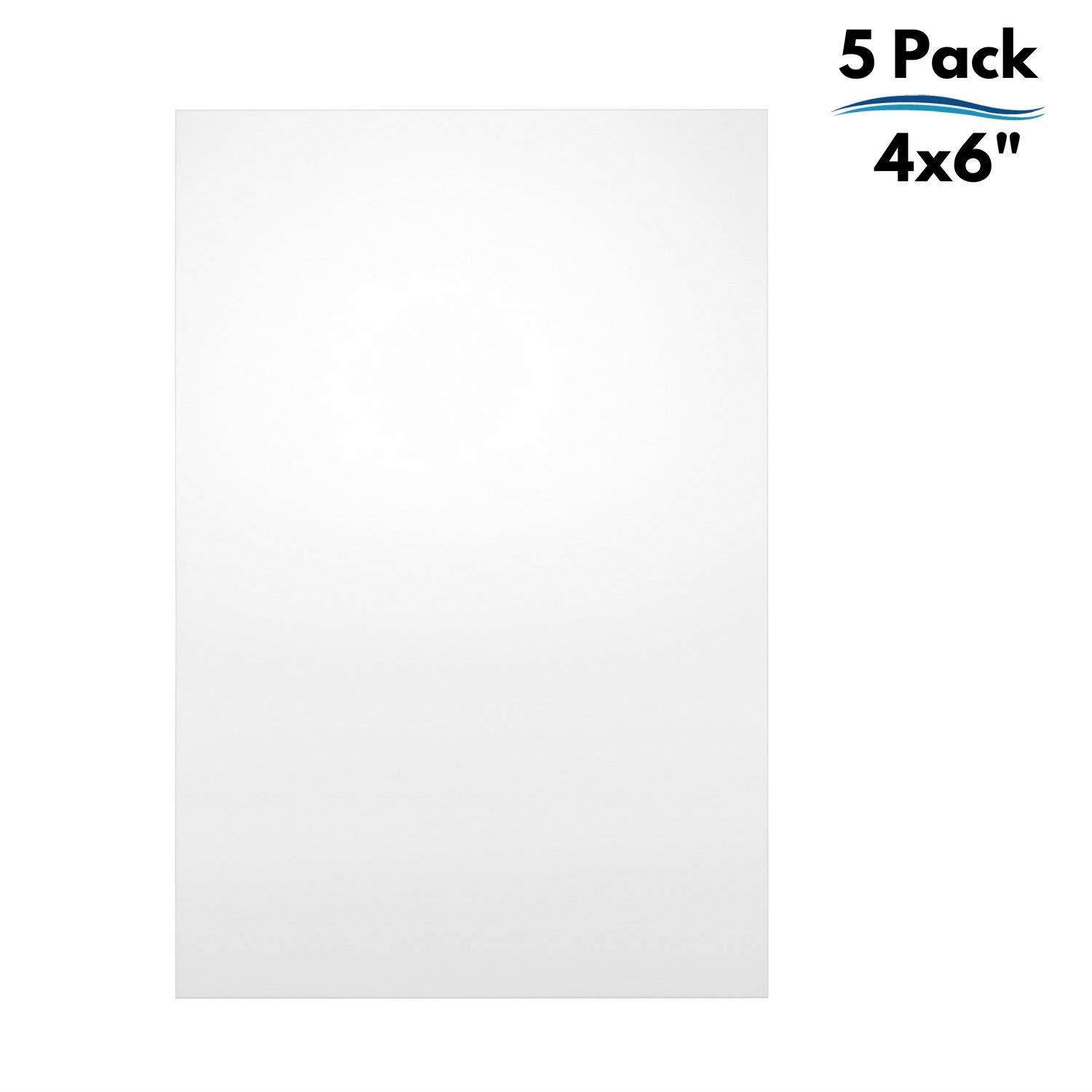 Icona Bay 4x6 Picture Frame Glass Replacement PET (4 x 6, 5 Pack) PET is Ideal Replacement Glass Material, Avoid Glass Shattering, Your Superior Replacement Picture Frame Glass Has Arrived