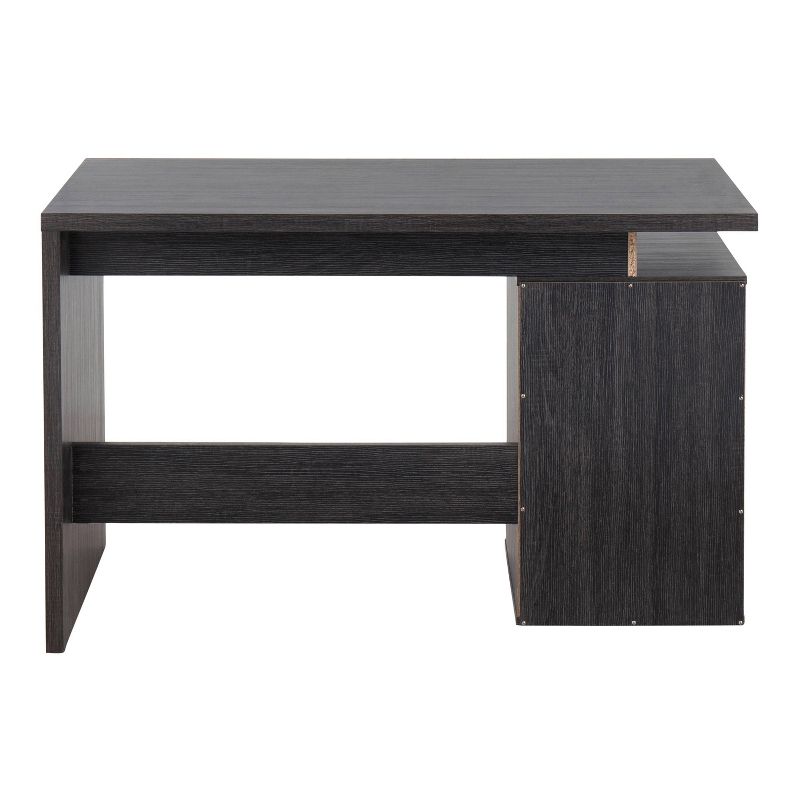 Quinn Contemporary Computer Desk Wood Charcoal/White - LumiSource