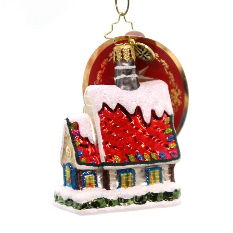 Christopher Radko Christmas Auberge Gem Ornament House  -  Tree Ornaments