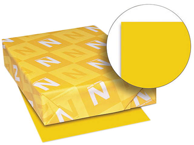 Wausau Paper 22771 Astrobrights Colored Card Stock, 65 lbs., 8-1/2 x 11, Galaxy Gold, 250 Sheets