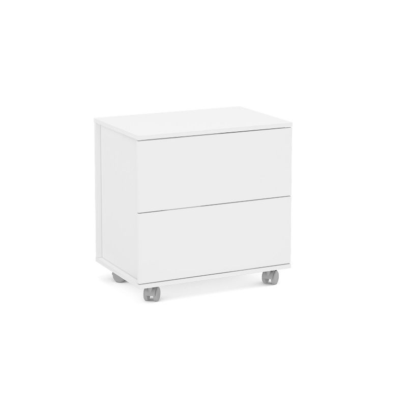 Kent 2 Drawer File Cabinet White - Chique