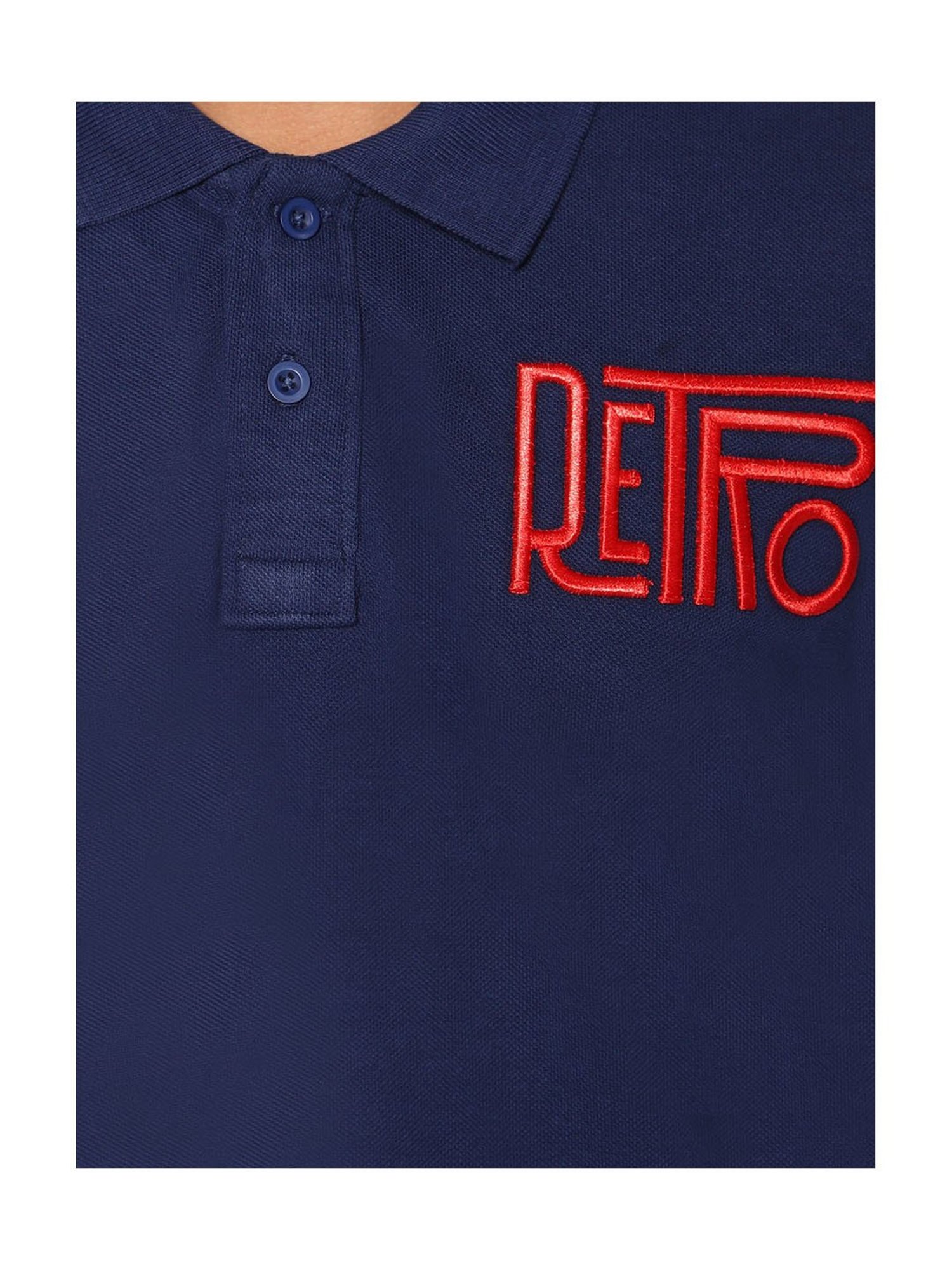 TeenTrums Boys Navy Embroidered Polo T-Shirt