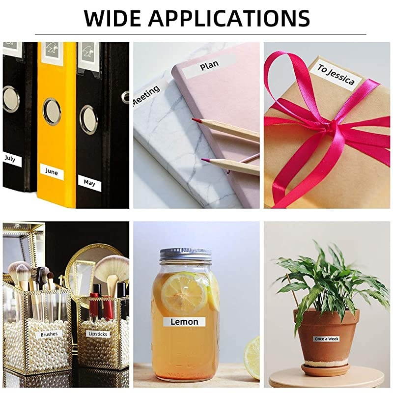 Compatible Label Tape Replacement for Brother Ptouch TZe-231 TZe231 TZ-231 TZ231 12mm 0.47 inch Laminated TZe TZ Label Tape, Black on White, for Brother PTD210 PTH110 PTD400 PTD600, 4 Pack