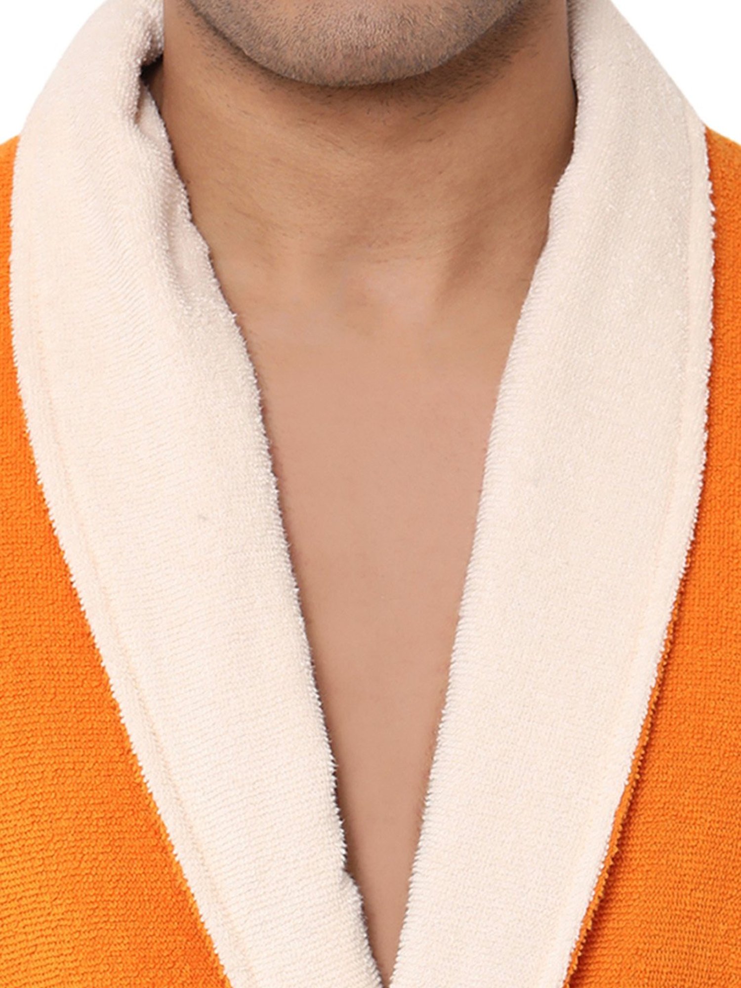 Spaces Cloudz Orange 300 GSM Cotton Large Bathrobe