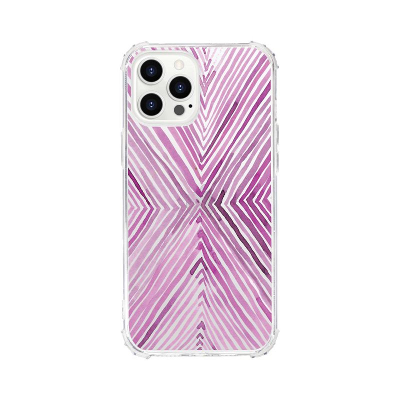 OTM Essentials Apple iPhone 12 Pro Max Tough Edge Clear Phone Case - X Purple