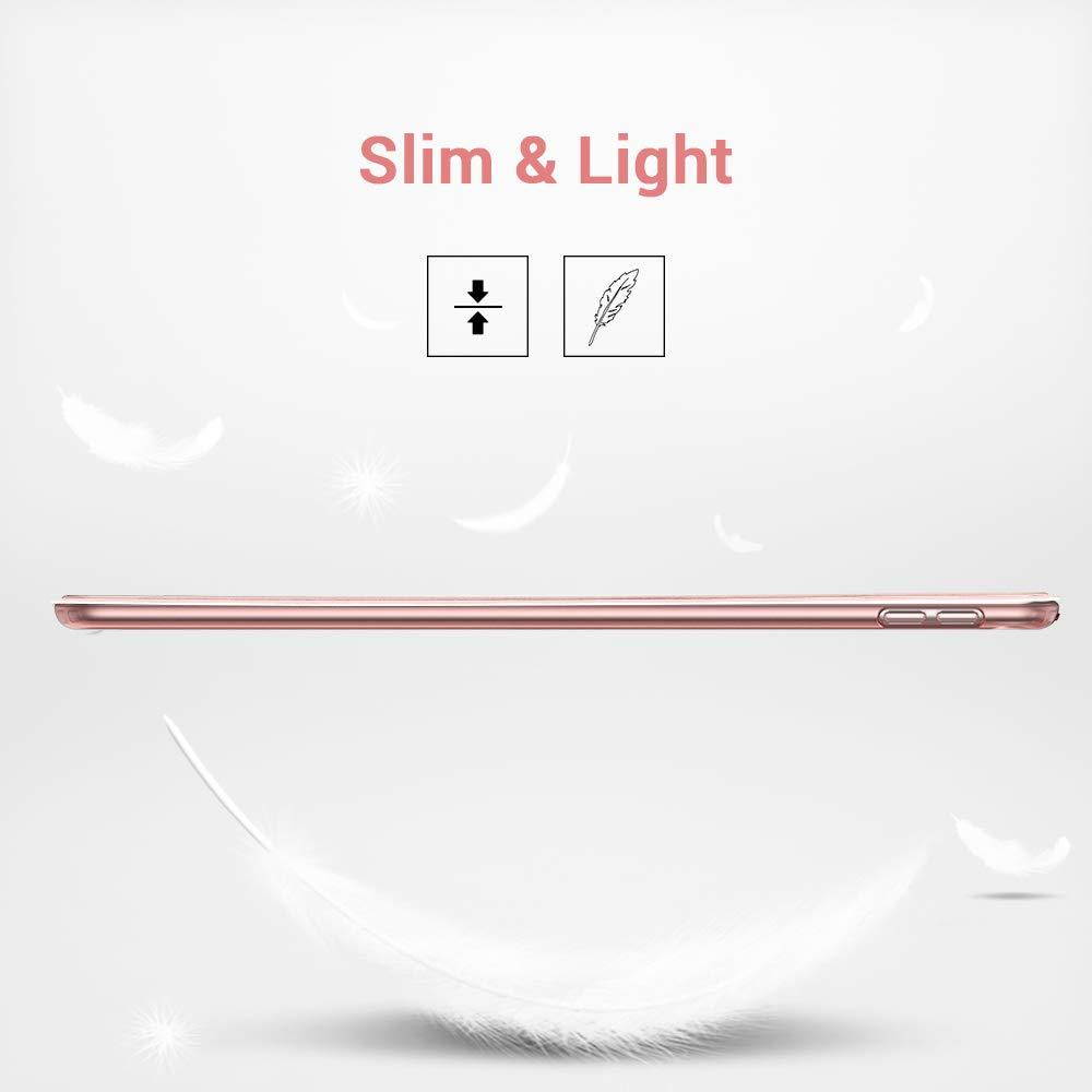 ESR Rebound Slim Smart Case Specially Designed for iPad Air 3 10.5" 2019, Flexible TPU Back Cover with Rubberized Coating,Auto Sleep/Wake and Viewing/Typing Stand for iPad Air (3rd Gen)2019, Rose Gold