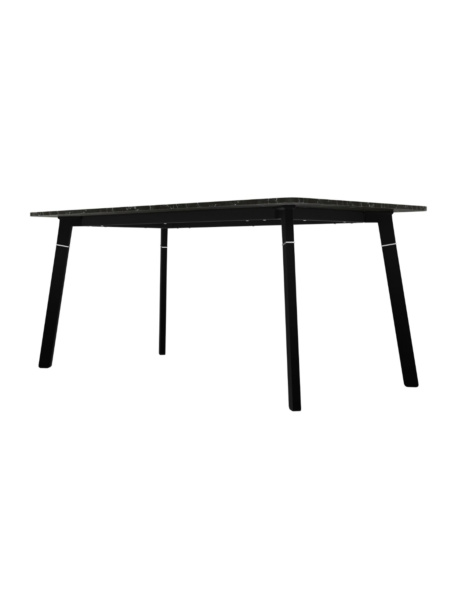 Godrej Interio Aclectic Black HMR Board 6 Seater Rectangular Dining Table