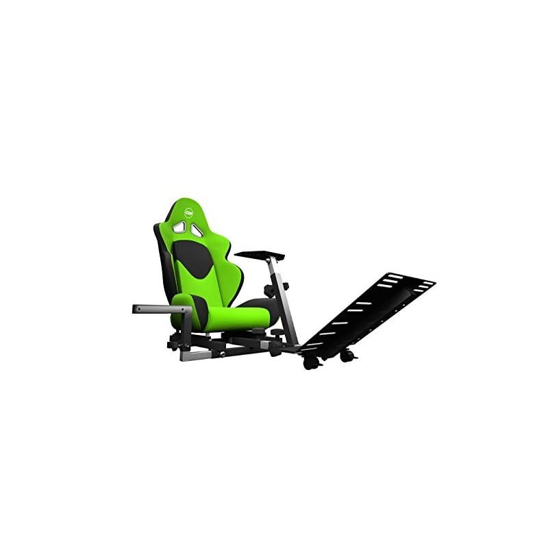 Advanced Racing Seat Driving Simulator Gaming Chair with Gear Shifter Mount Green