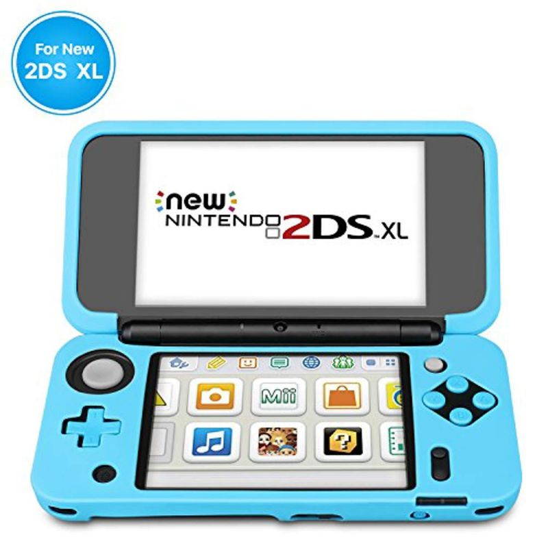 tnp new nintendo 2ds xl silicone case - soft rubber protective grip cover sleeve game console skin guard non-slip comfort gel e