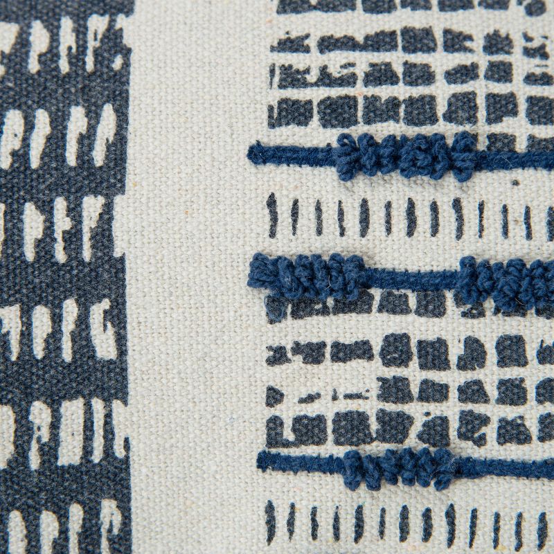 20"x20" Irregular Geometric Striped Polyester Filled Pillow Navy - Donny Osmond Home