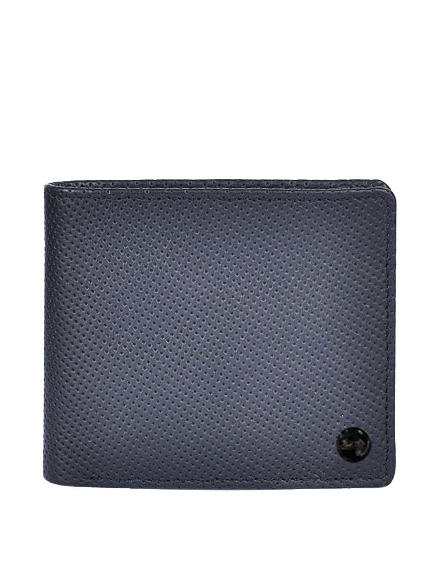 BELWABA Navy Casual Leather Bi-Fold Wallet for Men