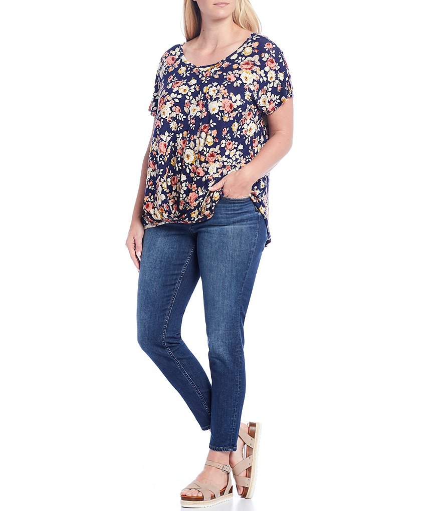 Ruby Rd. Plus Size Super Soft Stretch Denim Straight Leg Jeans