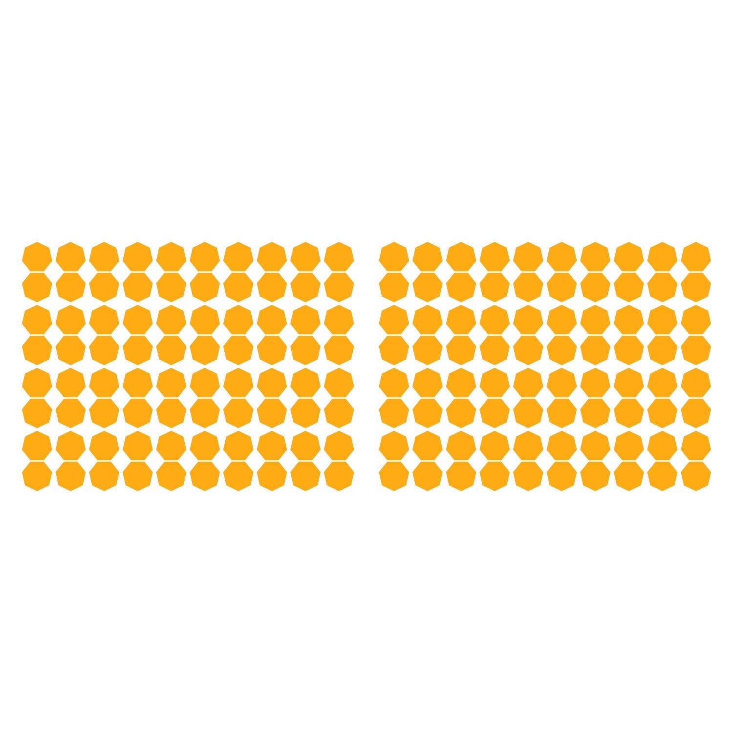 LiteMark 3.5 Inch Yellow Heptagon Decals - Pack of 18