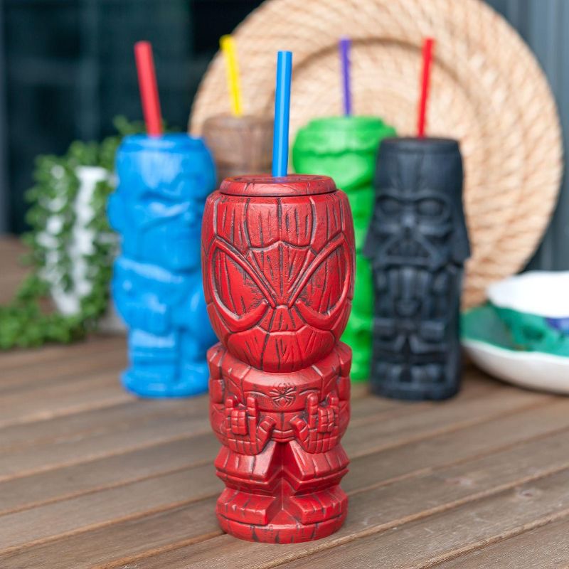 Beeline Creative Geeki Tikis Marvel Spider-Man Tumbler | Tiki Style Cup | Holds 21 Ounces