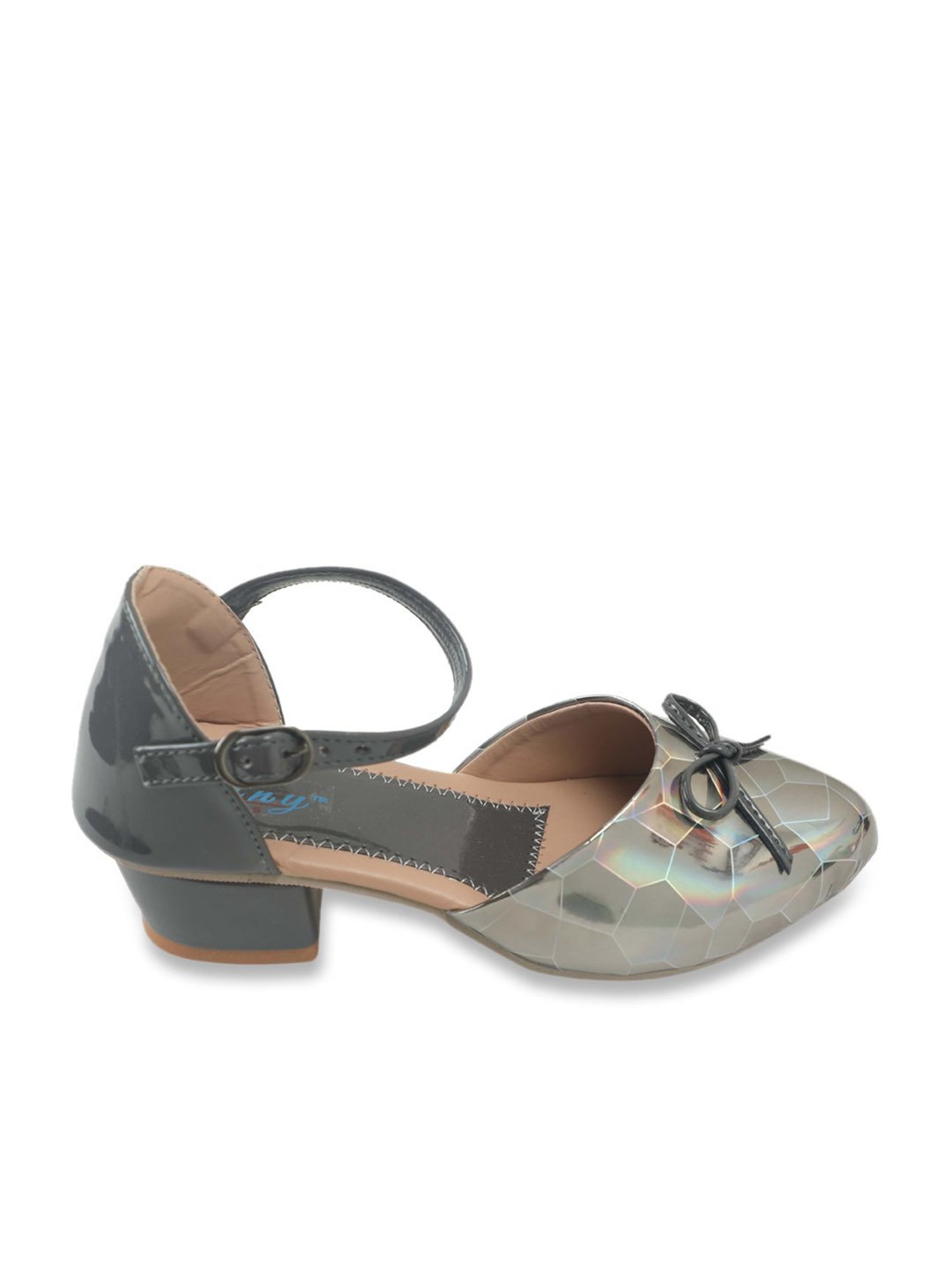 Tiny Bugs Kids Grey & Beige Ethnic Sandals