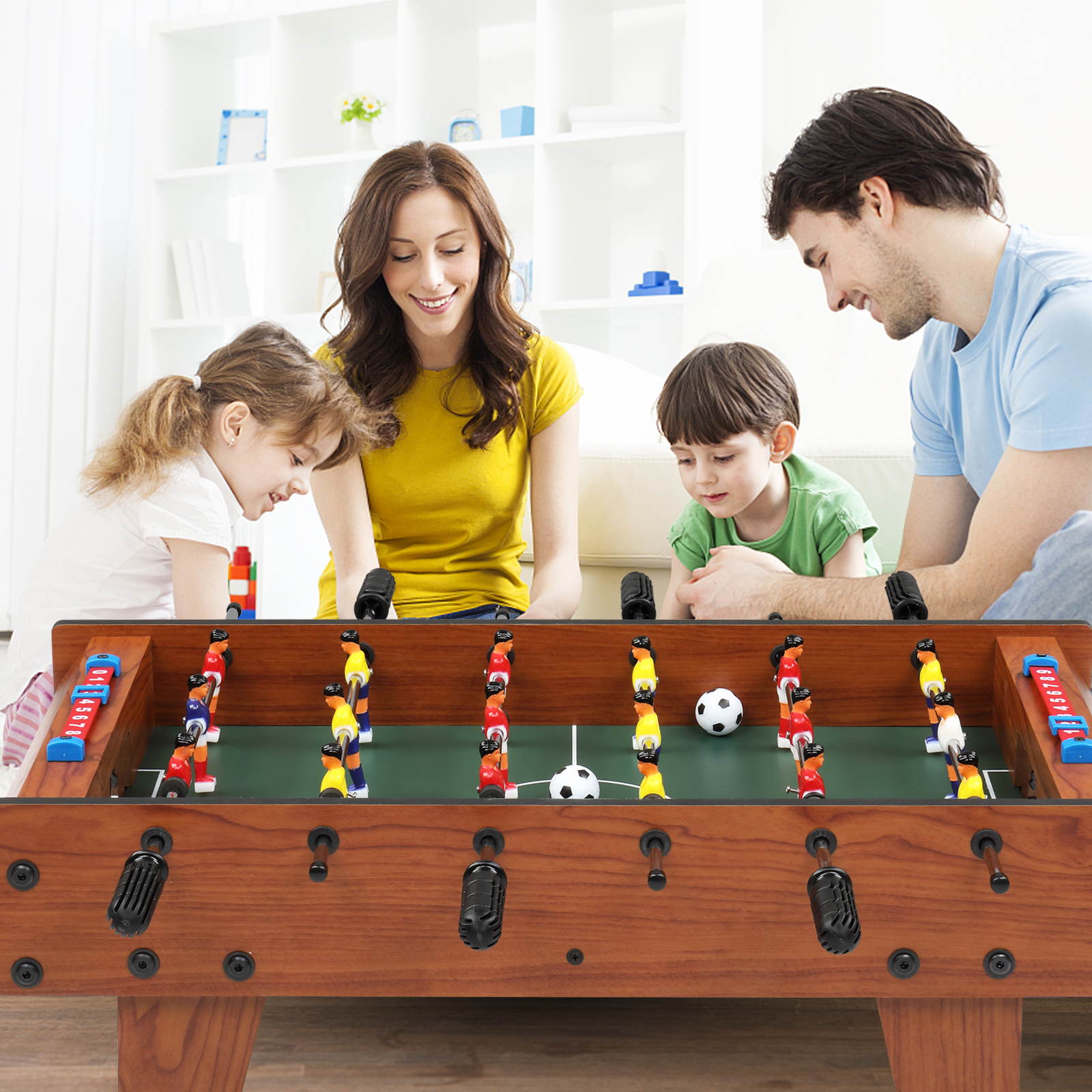 27 inch indoor foosball table solid wood color durable ergonomic handle unlimited home entertainment