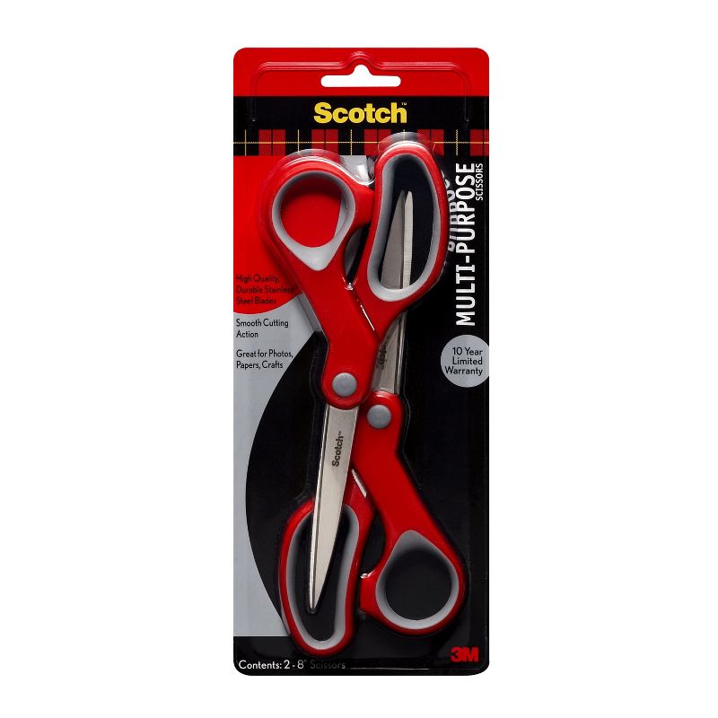 Scotch 2pk Multi-Purpose 8" Scissors