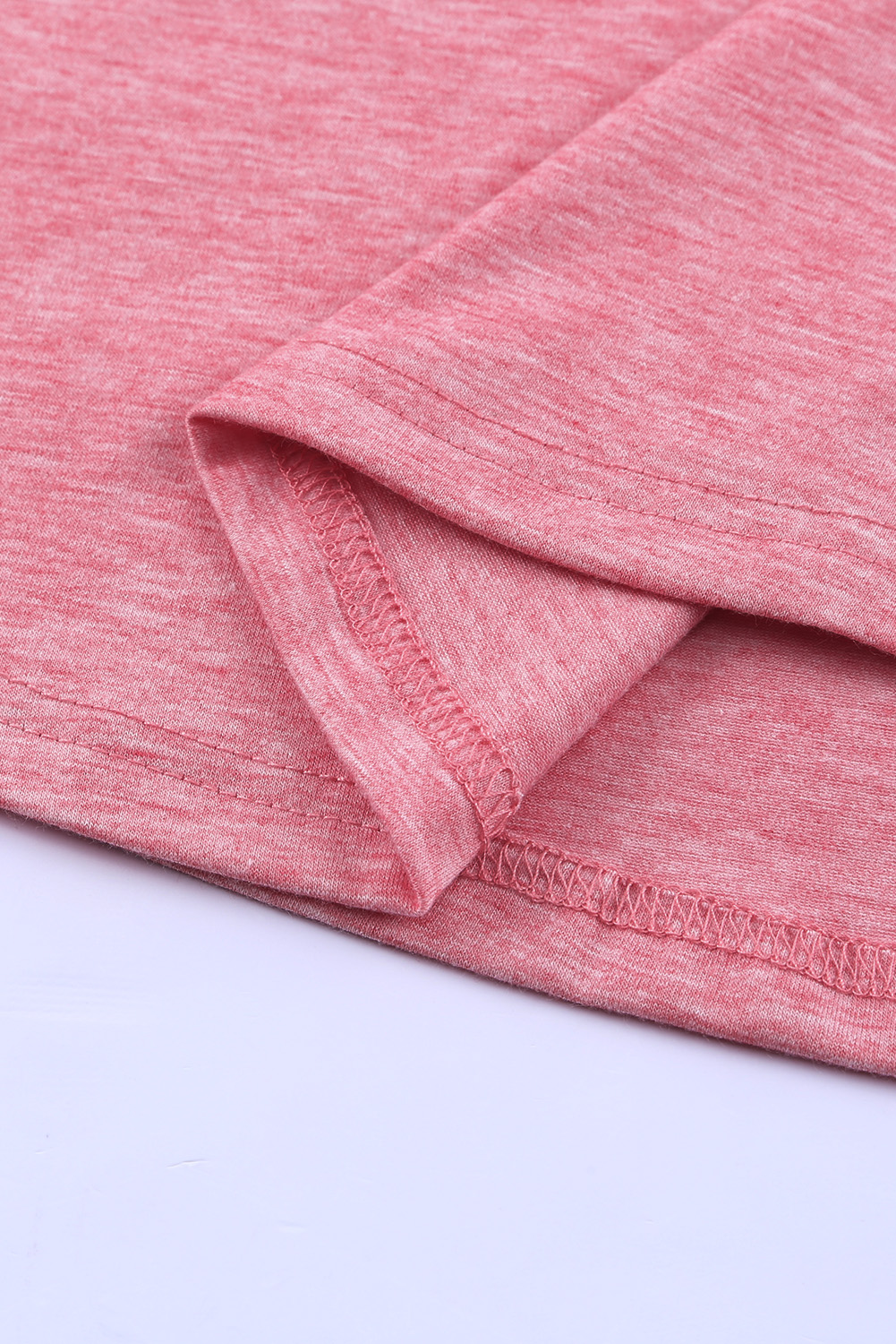 Pink Casual Solid Color Crew Neck Tank Top