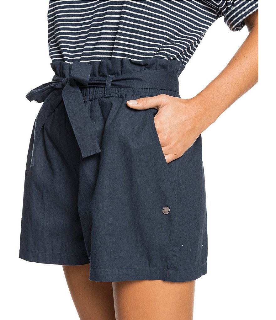 Roxy Be My Darling Paperbag-Waist Solid Shorts
