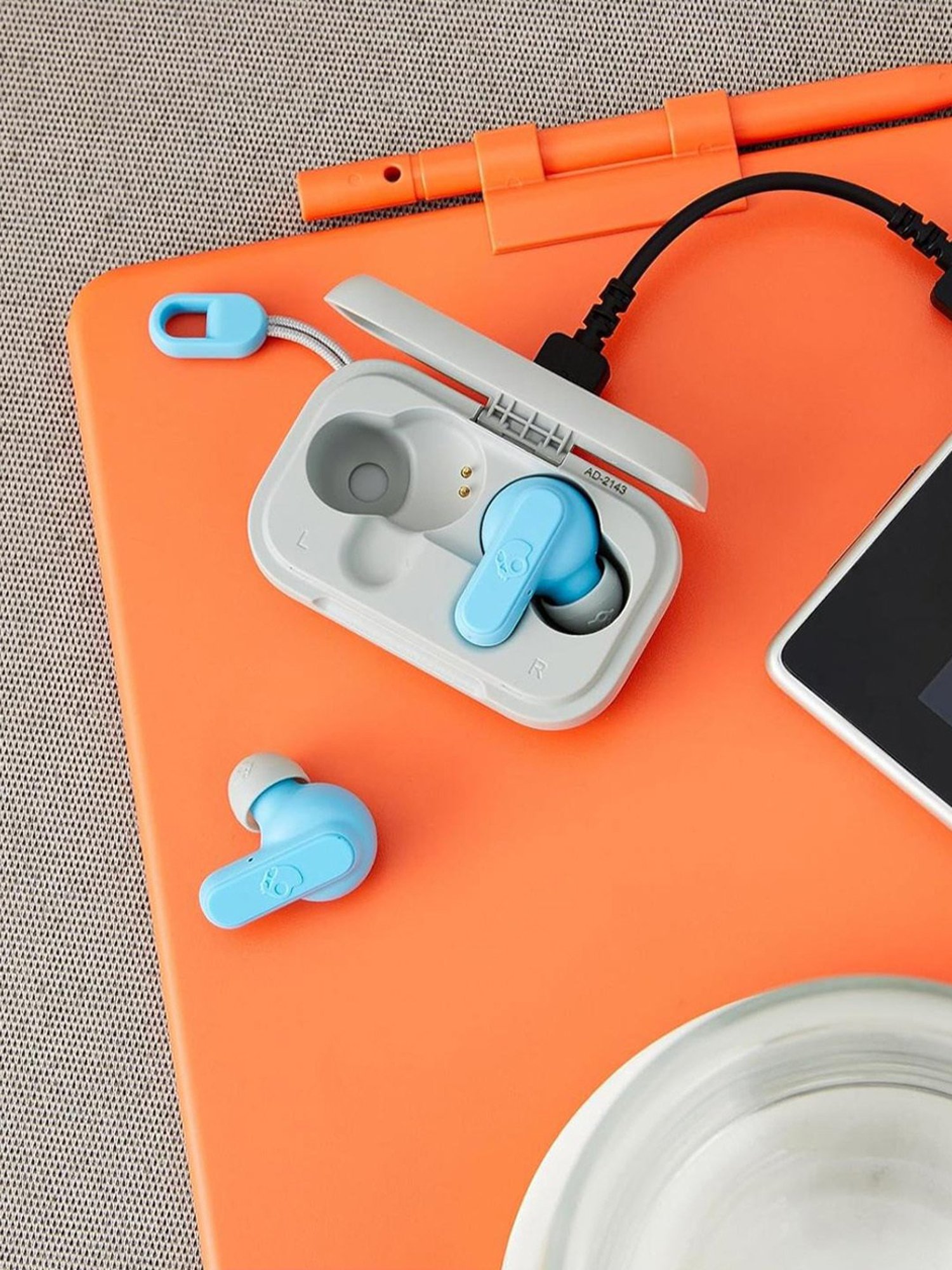 Skullcandy Dime 2 in-Ear Bluetooth Earbuds with IPX4 Water Dust Resistant (Blue, True Wireless)