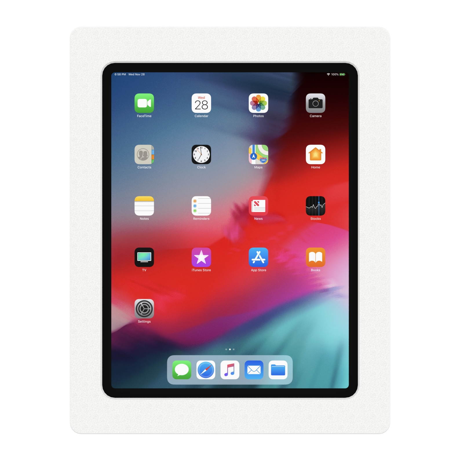 VidaMount White Exposed Rear Camera VESA Enclosure compatible with iPad Pro 12.9" (3rd Gen)