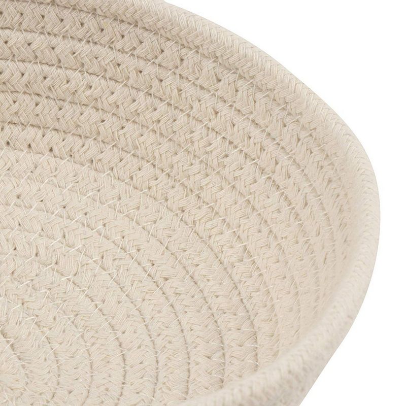 Juvale 3-Pack Round Cotton Rope Woven Storage Basket Bins Hampers for Toy - 3 Sizes, White