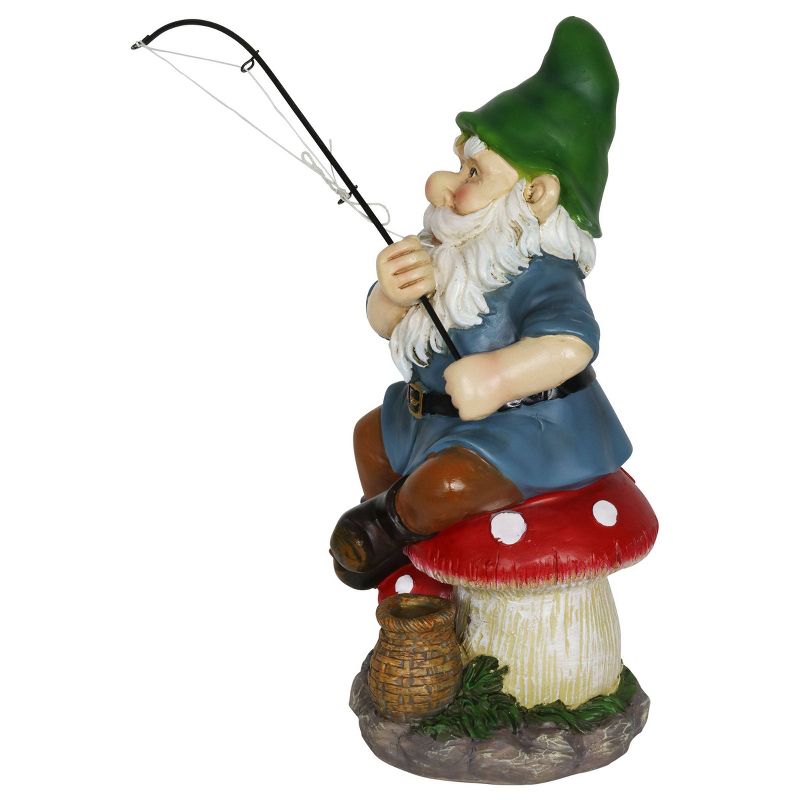 11.22" Resin Fishing Frankie Gnome Statue - Exhart