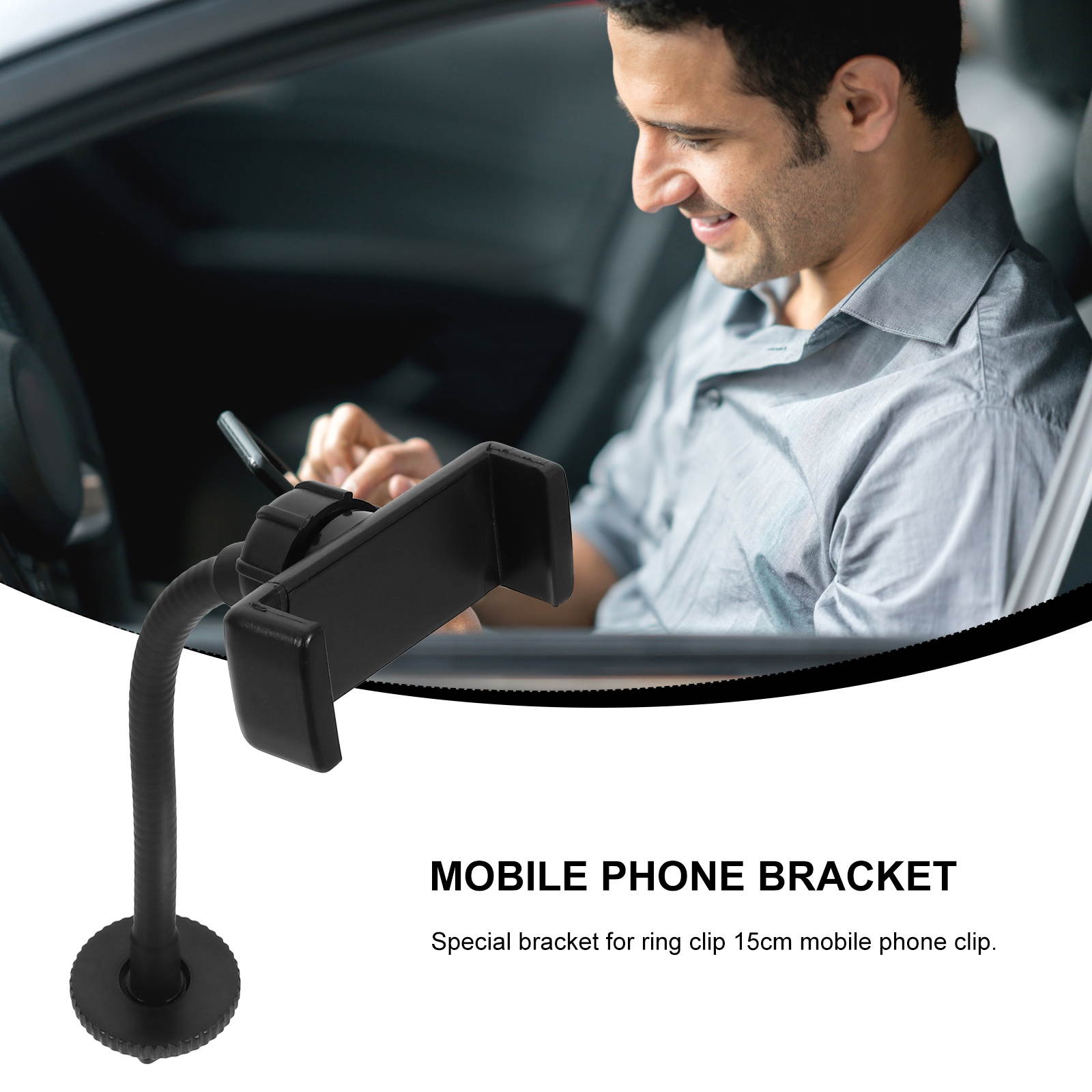 1pc Cellphone Clamp Rotation Gooseneck Hose Flexible Live Broadcast Cellphone Clamp