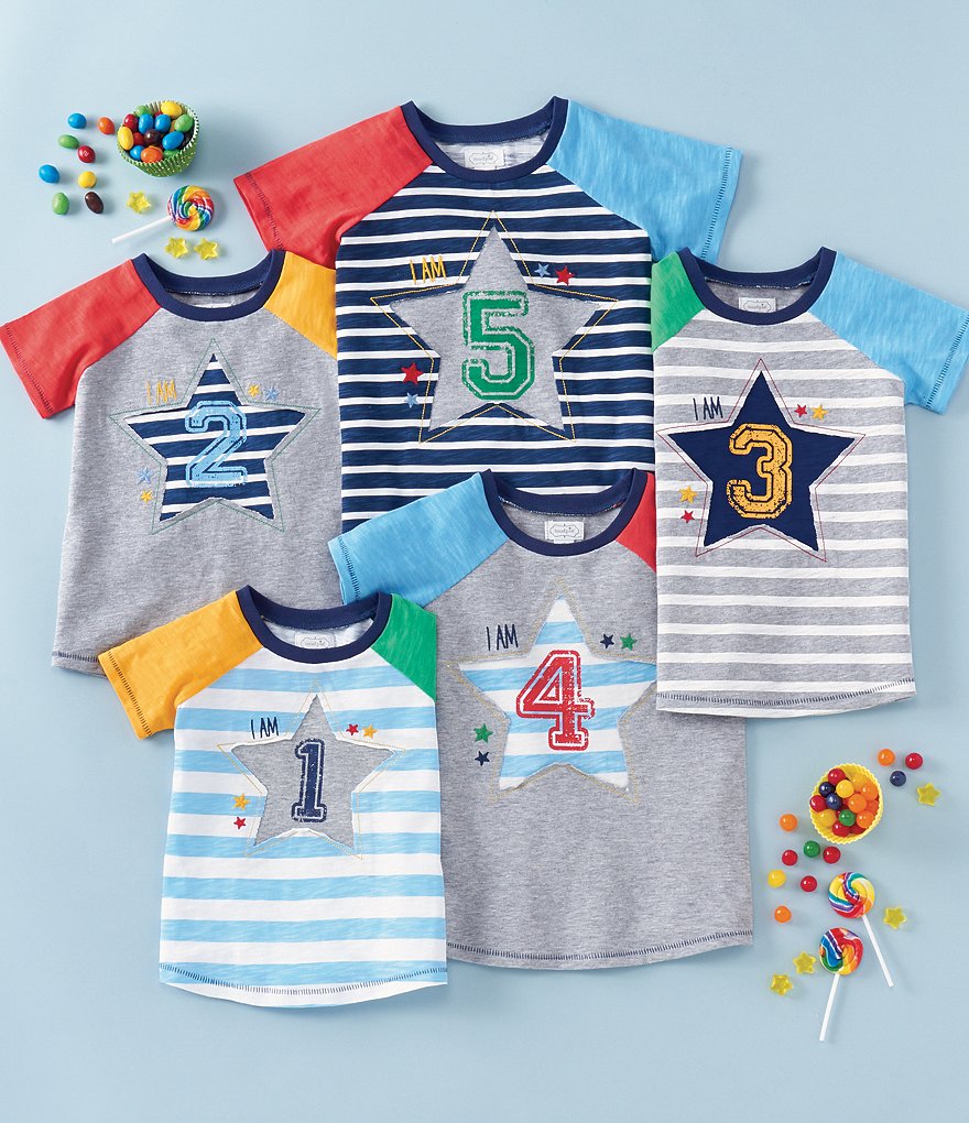 Mud Pie Little Boys 2T Short-Sleeve 2nd Birthday Slub-Jersey Tee