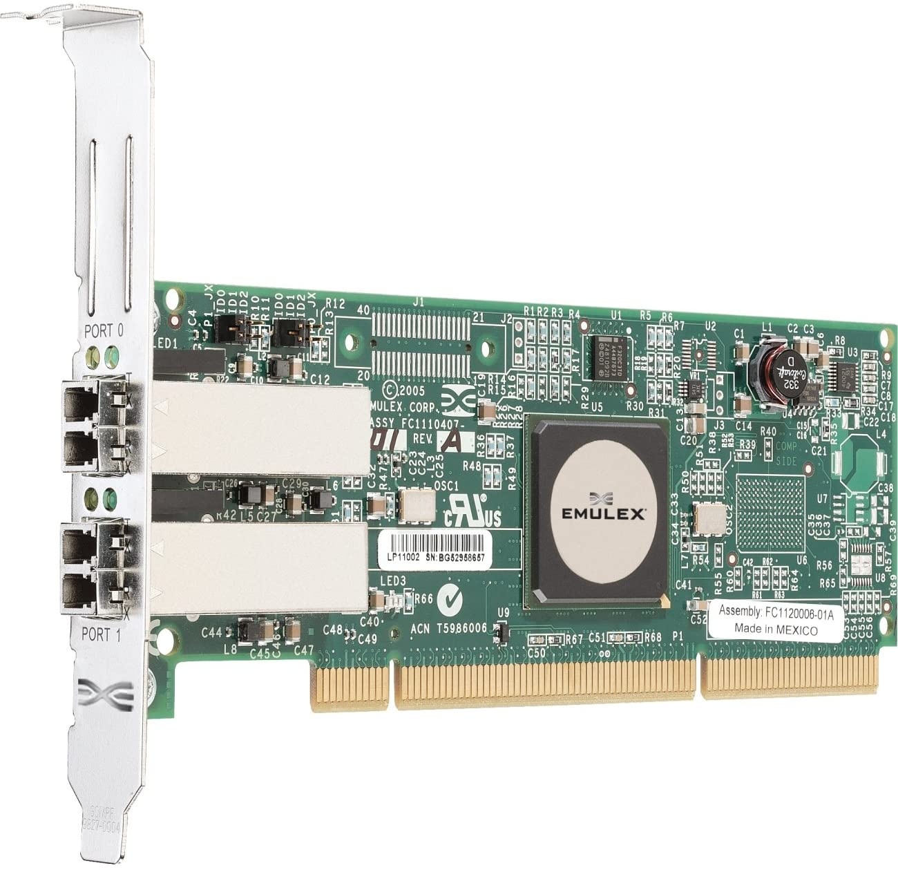 LP11002-E Emulex LightPulse 4GB Dual Ports Fibre PCI-X