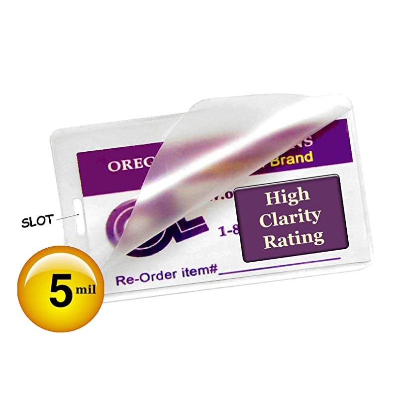 Laminations Premium 5 Mil Luggage Tag Size Hot Laminating Pouches with Slot 2-1/2 x 4-1/4 (Pack of 1000) Clear