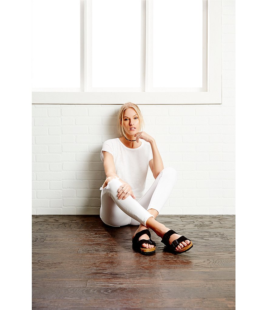 Birkenstock Women's Arizona Suede Dual Adjustable Buckle Strap Sandals