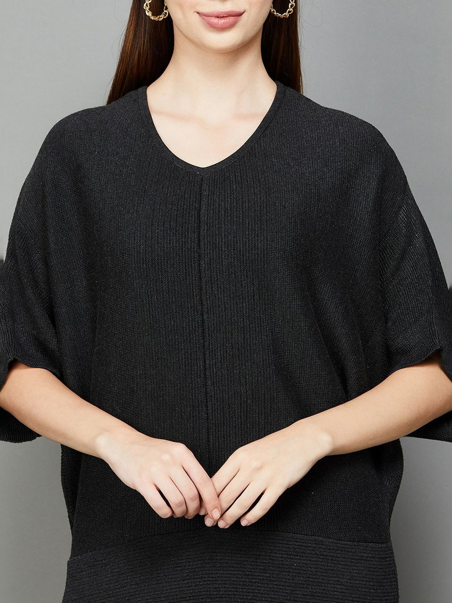 Colour Me by Melange Black Regular Fit Top