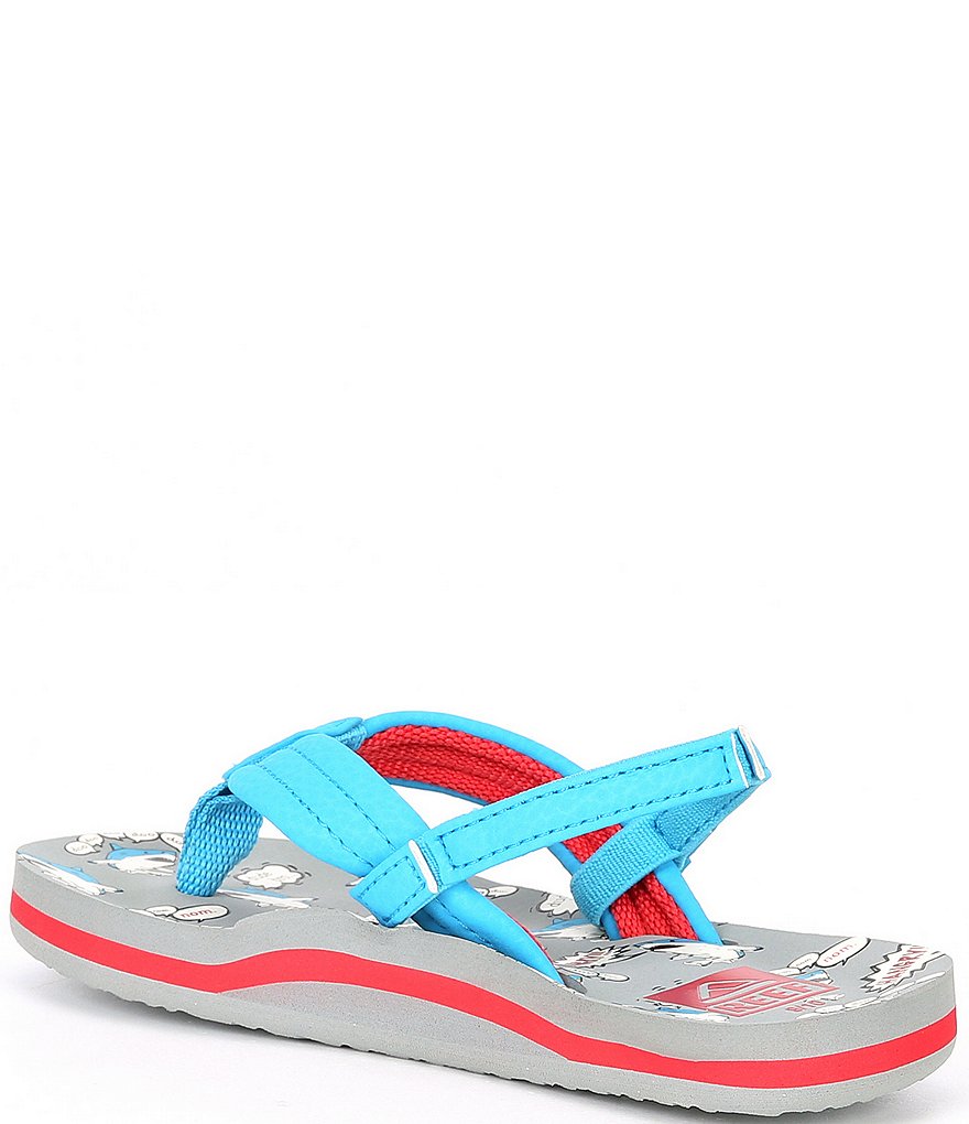 Reef Boys' Little Ahi Nom Nom Flip Flops (Toddler)