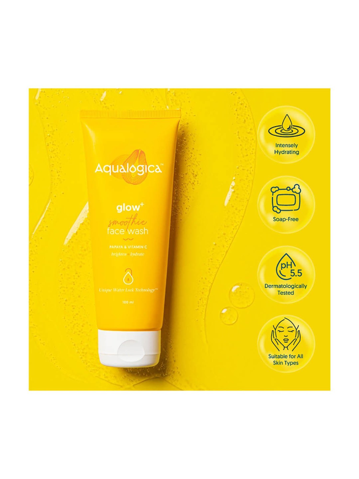 Aqualogica Glow+ Smoothie Face Wash - 100 ml