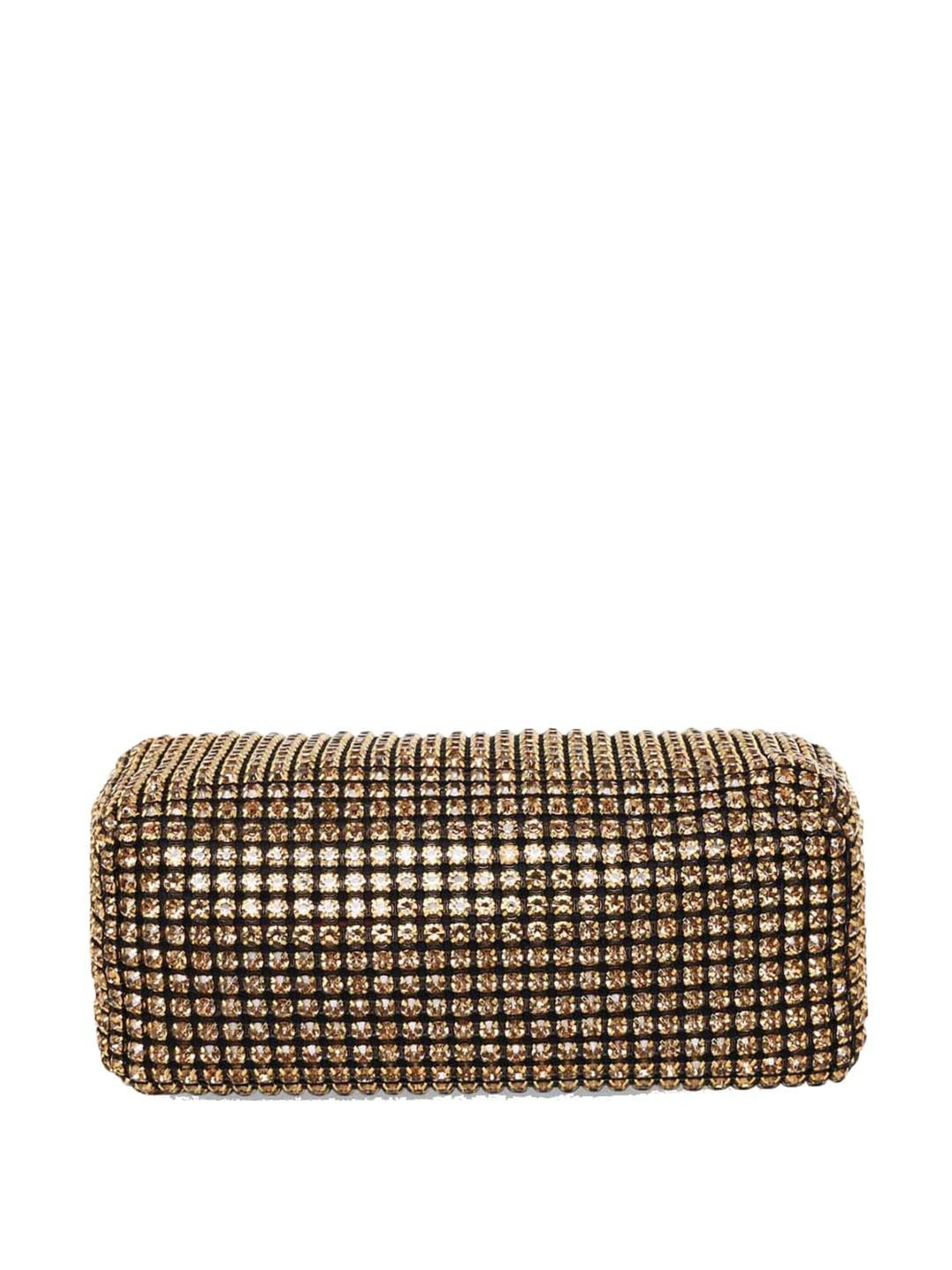 Esbeda Golden Embellished Small Sling Handbag