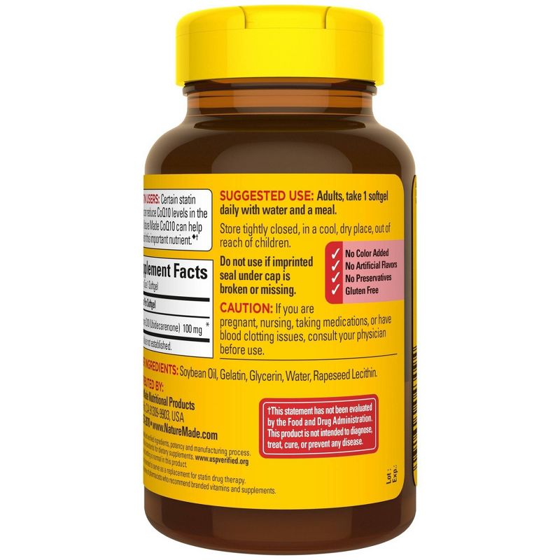 Nature Made 100mg CoQ10 Softgel - 120ct
