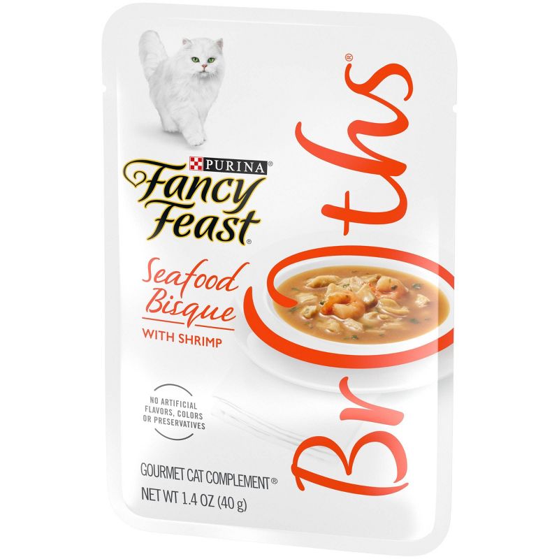 Fancy Feast Broths Seafood Bisque with Shrimp Wet Cat Food - 1.55oz
