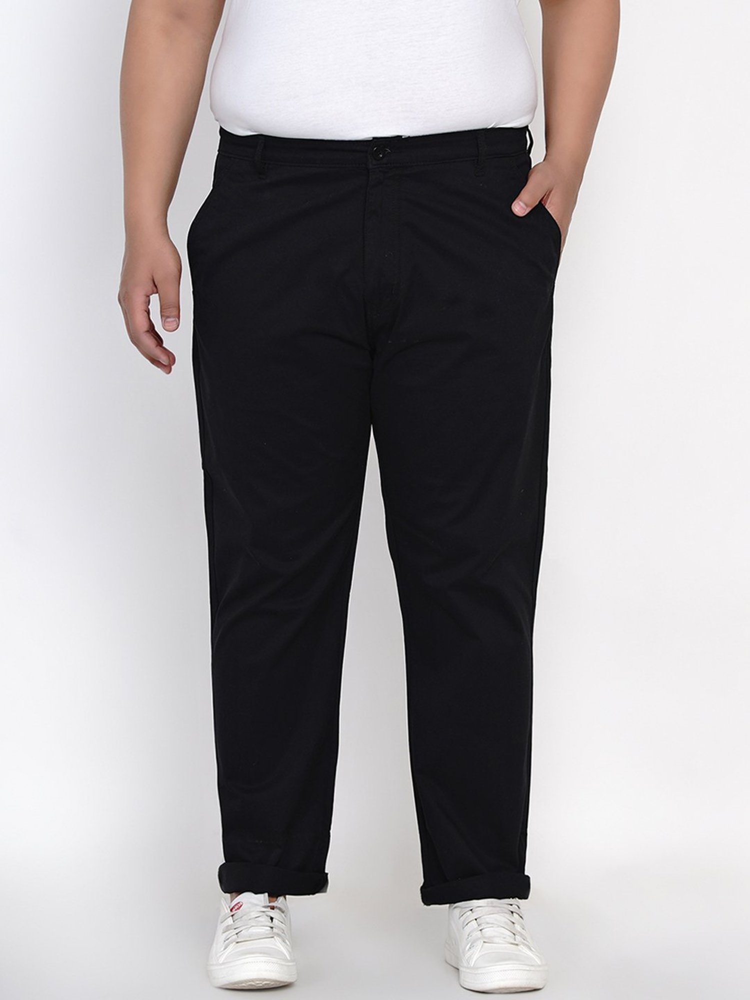 John Pride Black Comfort Fit Chinos