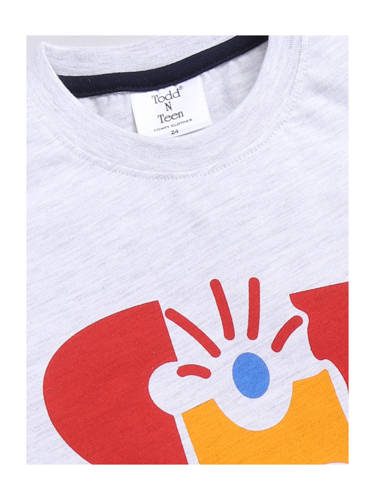 Todd N Teen Kids Grey & Red Printed T-Shirt With Shorts
