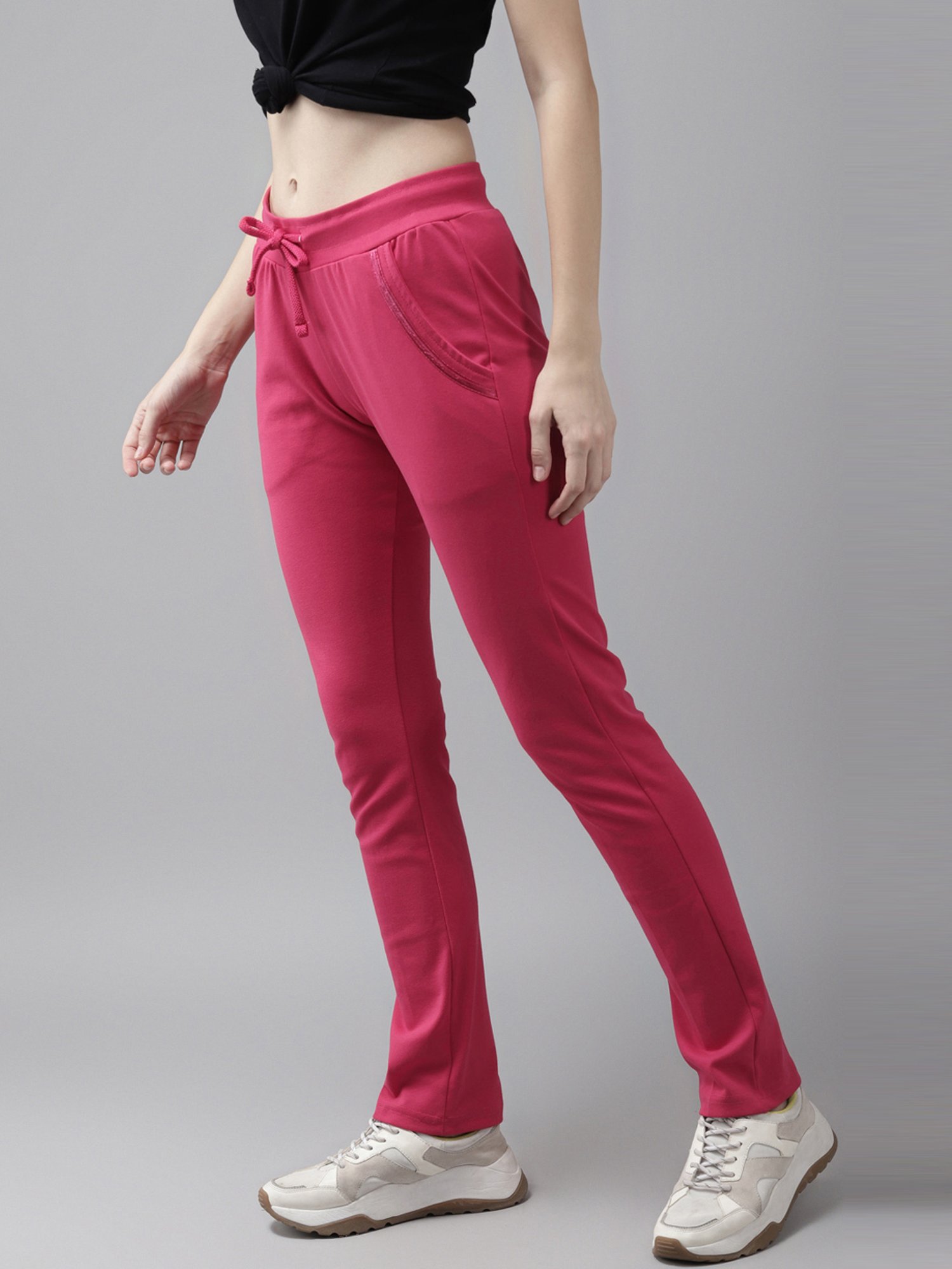 Cayman Pink Mid Rise Trackpants