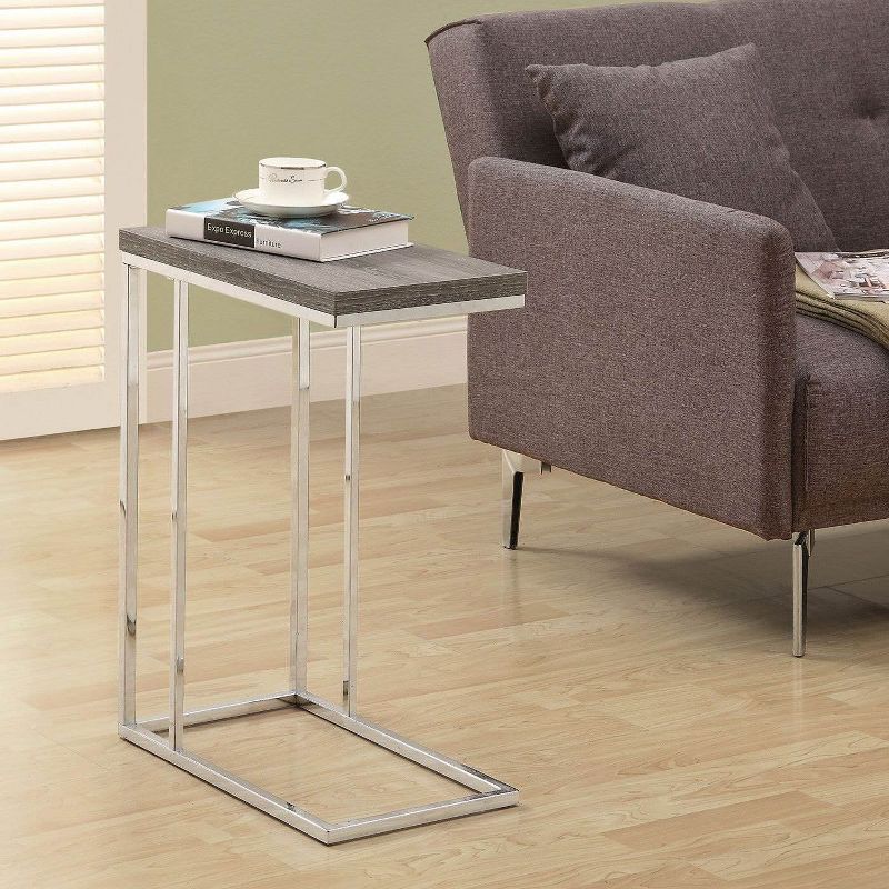 Monarch Specialties Contemporary Rectangular Side End Table, Dark Taupe (2 Pack)