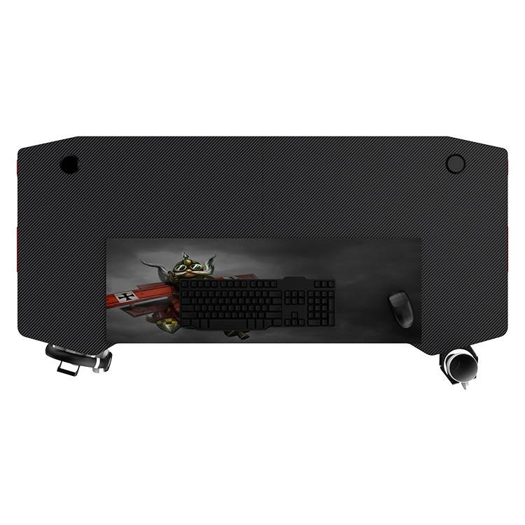 55" Gaming Desk - NEO E-Sports Computer Desk Table with Large Size Ergonomic Surface and K-Shaped Heavy Duty Construction for Home or Office, Computer Workstation