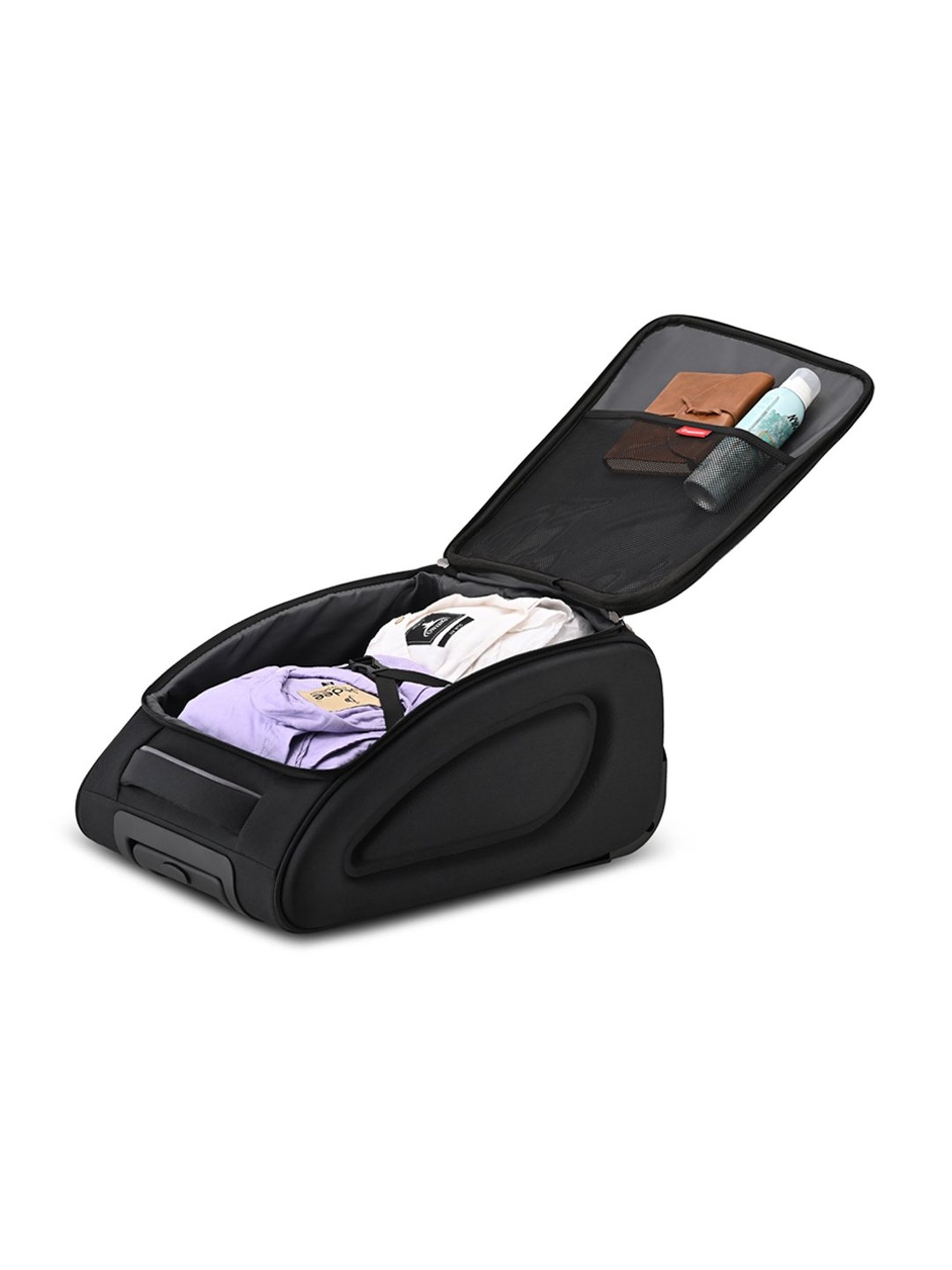 Harissons Black Soft Medium Overnighter Trolley Bag - 38 Ltrs