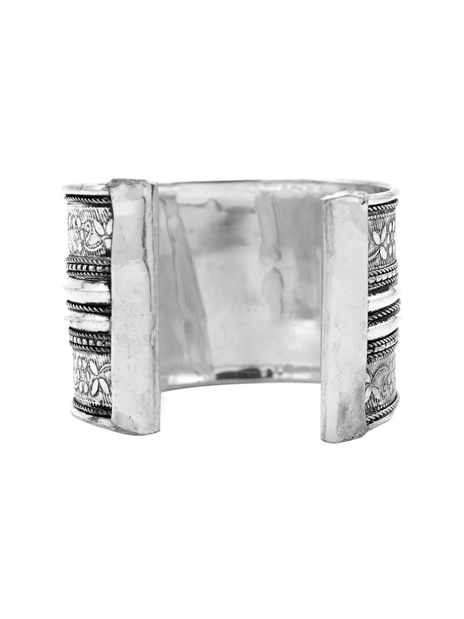 Teejh Silver-Plated Ikshula Stacked Bracelets for Women - Set of 3