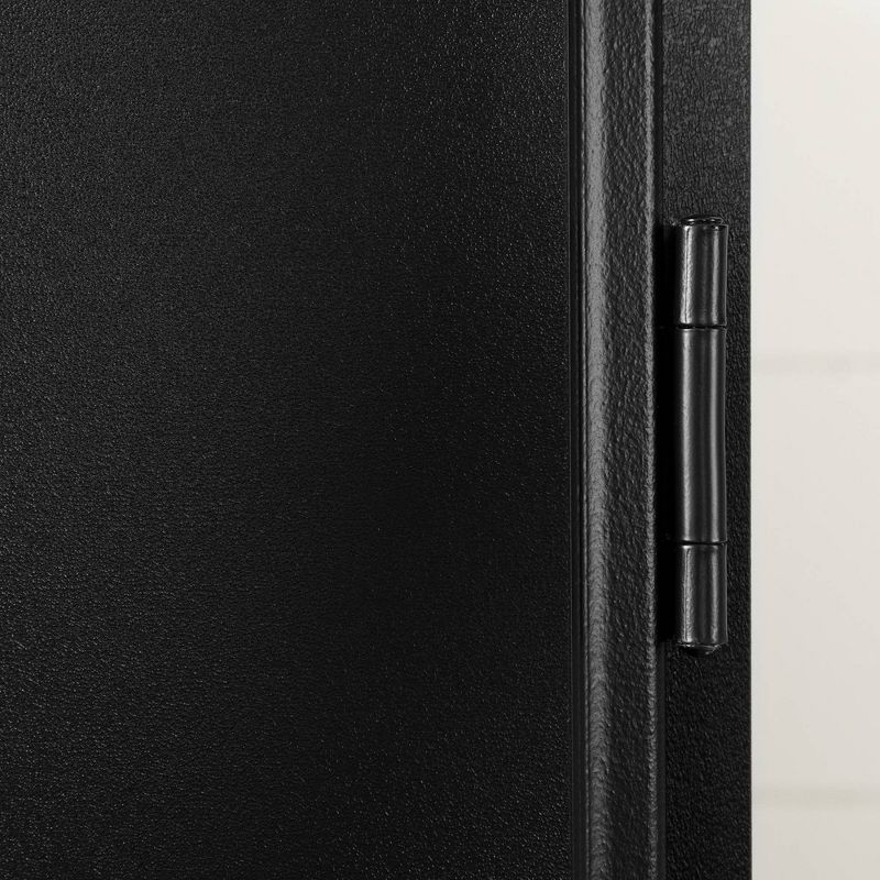 Morgan 4 Door Storage Cabinet Pure Black - South Shore